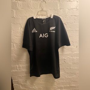Adidas New Zealand All Blacks On Field Home Rugby Jersey.